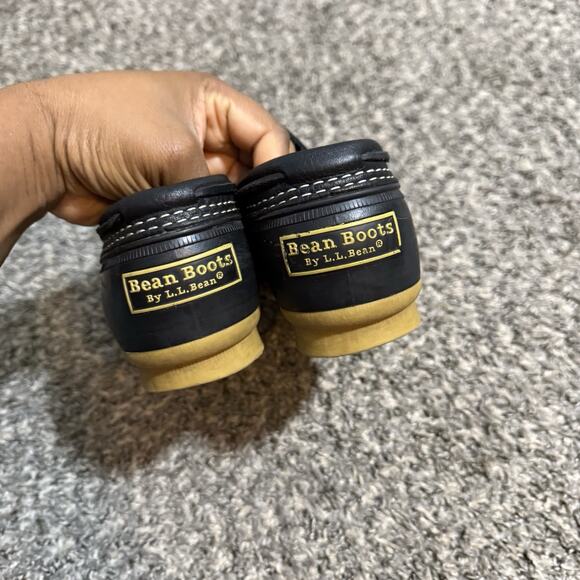 LL Bean Black Duck Boot Low Top Rain Shoes Men's Size 7 Made in USA - Picture 4 of 8